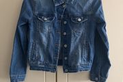 Destressed look denim jacket