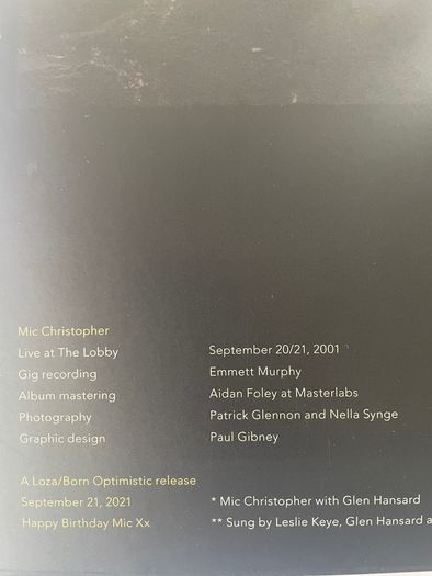 Mic Christopher - Live At The Lobby