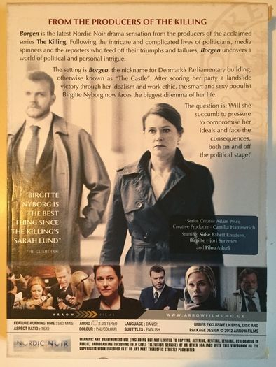Borgen - Seasons 1-3 [DVD TV Boxset] Danish Language with English Subtitles.