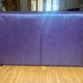 Aubergine Leather Sofa Image 4