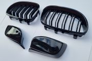 BMW 5 Series E60 E61 Kidney Grilles &amp; Mirror Covers Set Brand New