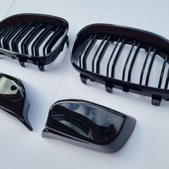 BMW 5 Series E60 E61 Kidney Grilles & Mirror Covers Set Brand New