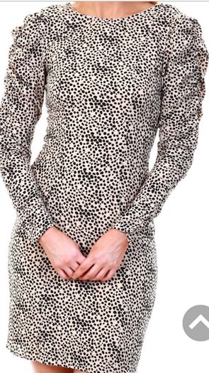 Puff sleeve leopard print dress Size 12