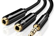 3.5mm male to 2 Female Audio Cable