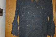 Charcoal lace top