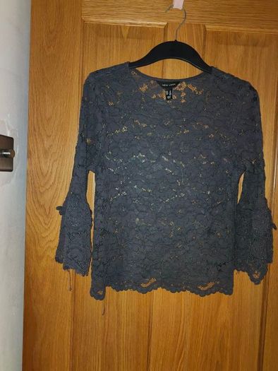 Charcoal lace top