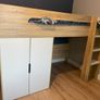 Bunk bed with desk and double cupboard Image 5