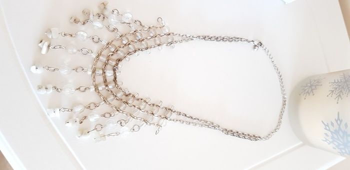 Silver Necklace with Beads