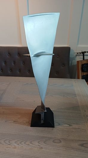 Large Mounted Boeing 737 CFM 56-3 Titanium Jet Engine Blade, Aircraft, Aviation