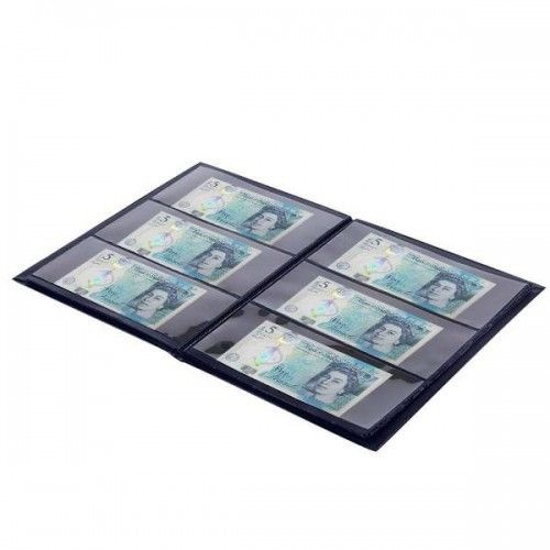 0576 Banknote 60 Pockets Leather Album Paper Money Collection Note