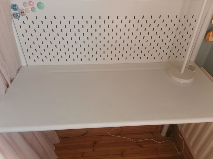 Loft bed frame with desk