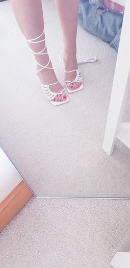 PLT White Lace Up Sandal - Size 3
