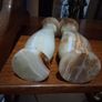 Pair Onyx stone candlesticks Image 3