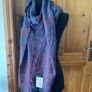 Kerry woollen mills Celtic oversized scarf in plum Image 2