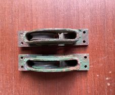 Two large Vintage Pulleys