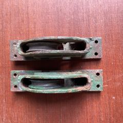 Two large Vintage Pulleys