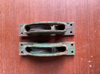 Two large Vintage Pulleys