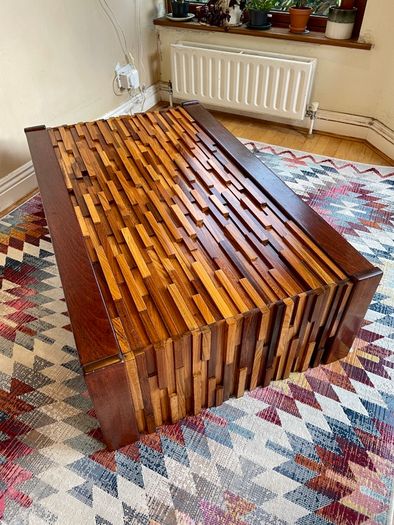 Vintage 70s Percival Lafer Coffee Table, Brazil, Exotic Wood