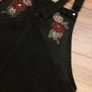 Black denim embroidered pinafore size uk6 Image 4