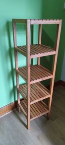 Bamboo Shelving Unit, 5 Shelves, 140 cm