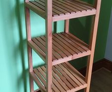 Bamboo Shelving Unit, 5 Shelves, 140 cm