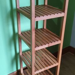 Bamboo Shelving Unit, 5 Shelves, 140 cm