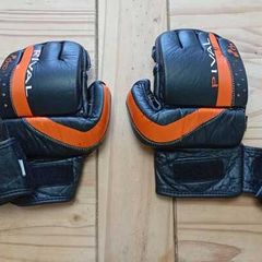 Black and Orange Boxing / Krav Maga / MMA gloves (size S)