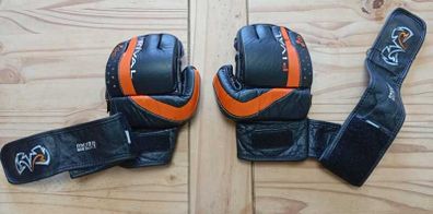 Black and Orange Boxing / Krav Maga / MMA gloves (size S)