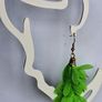 Lime Green Cascading Petal Tassel Earrings Image 5