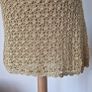 Vintage 1990s Y2K A-Wear gold crochet mini skirt S M boho Irish brand Image 6
