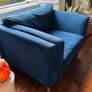 Modern armchair in navy blue Image 4