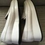Flat white leather wedge shoes --- size 38 Image 6