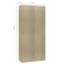 Shoe Cabinet Sonoma Oak 80x35.5x180 cm Chipboard Image 7