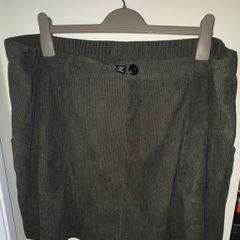 Shein Francila Army Green Corduroy Pocket Skirt