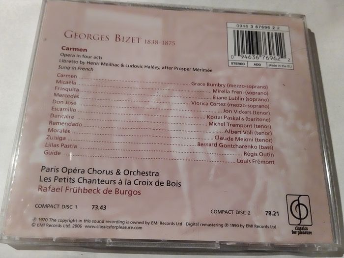 Bizet Carmen Double Cd