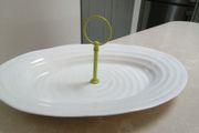 PORTMERION Oval large single tier plate with handle