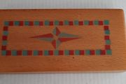 Vintage wooden school pencil case