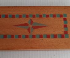 Vintage wooden school pencil case