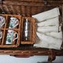 Vintage Optima wicker picnic basket with Roy Kirkham plates and mugs Image 4