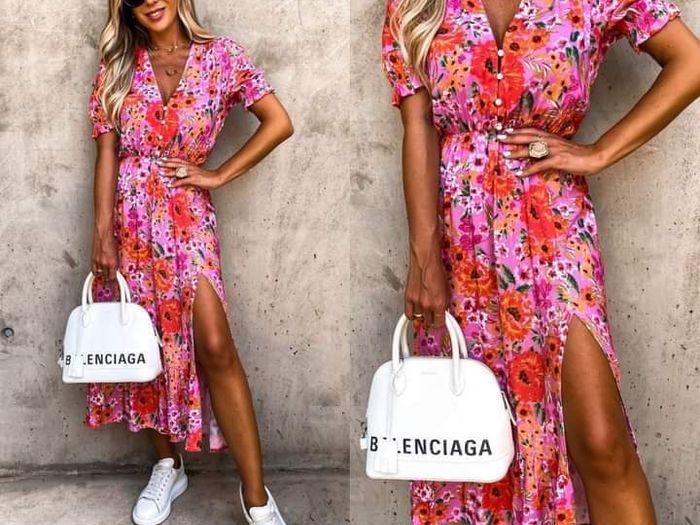 Flower Long Dress