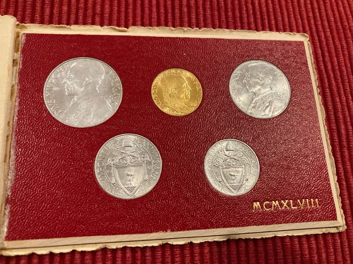 Vatican 1948 100 Lire Gold Coin Rare Low Mintage, 5,000!!!