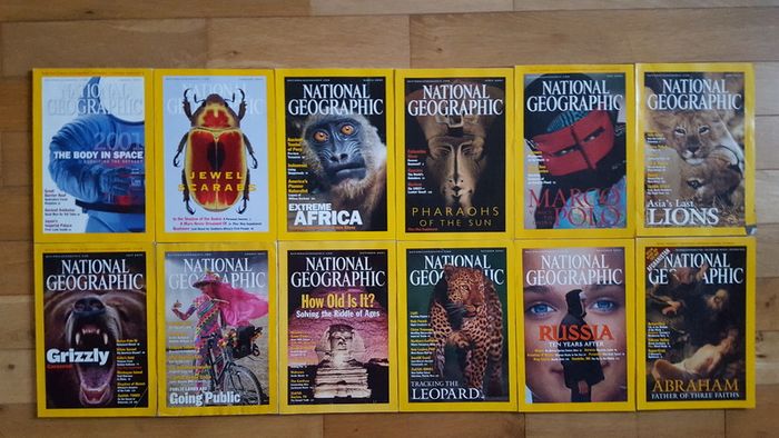 National Geographic magazines x 400 from early 20th century to 2009