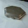 Vintage Art Deco Style Sterling Silver Compact. Turner & Simpson Birmingham 1954 Hexagonal Image 2