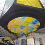 Large old metal and glass lampshades Image 6