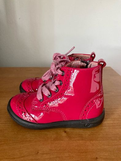 Pepino Jemmy patent pink leather boots jnr5/eur 21