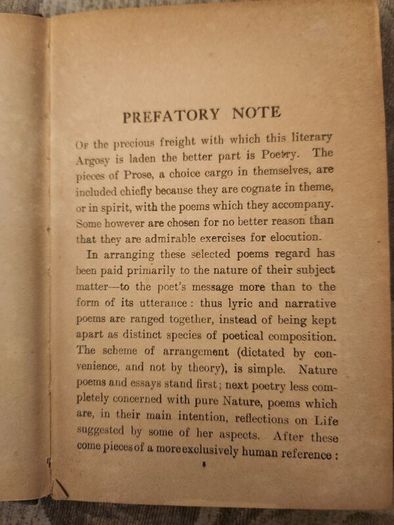 An Argosy Of Litrature. By William Magennis. Published By The Educational Company Of Ireland Limited. 1920s Hardback In Fair Condition. See Photos For Same.