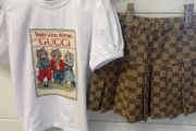 GG girl top and skirt 4T