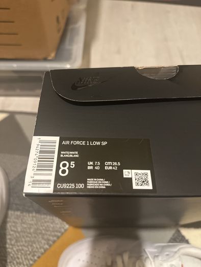 Nike Air Force 1 x Supreme uk 7.5 like new