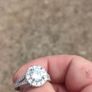 Stunning Halo CZ Sterling Silver Halo Ring Image 6