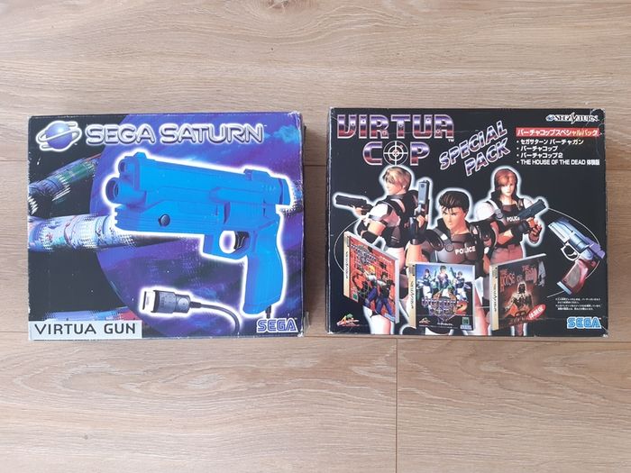 Sega Saturn Virtua Cop Special Pack and Virtua Gun Box